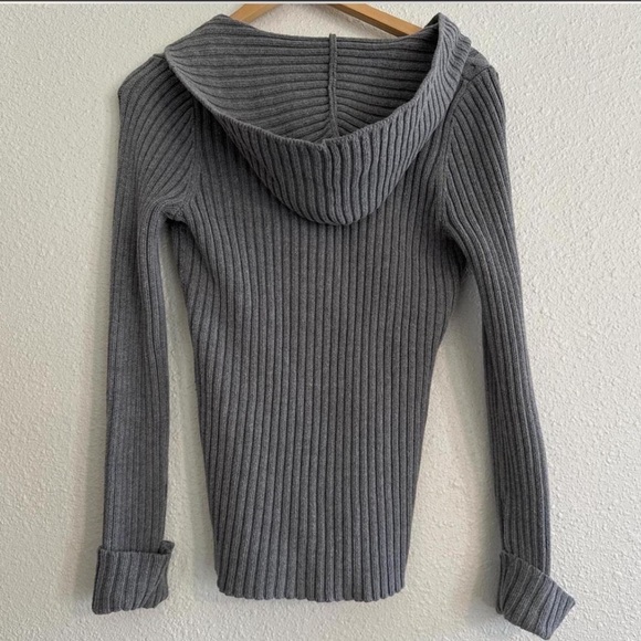 Jones New York Knit Hoodie Y2K Grunge Downtown Preppy - Picture 3 of 7